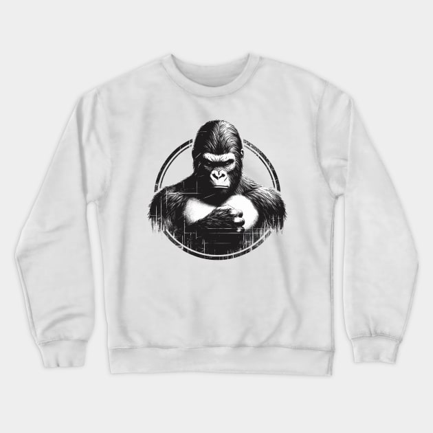 Gorilla Power Go Hard Crewneck Sweatshirt by SmartStyle Gallery